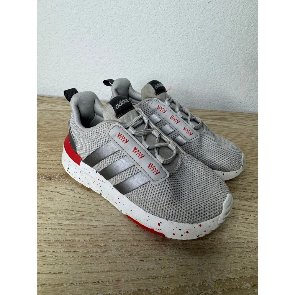 Adidas Racer TR21 Toddler Shoes Grey Black Red HP6167 Size 9K